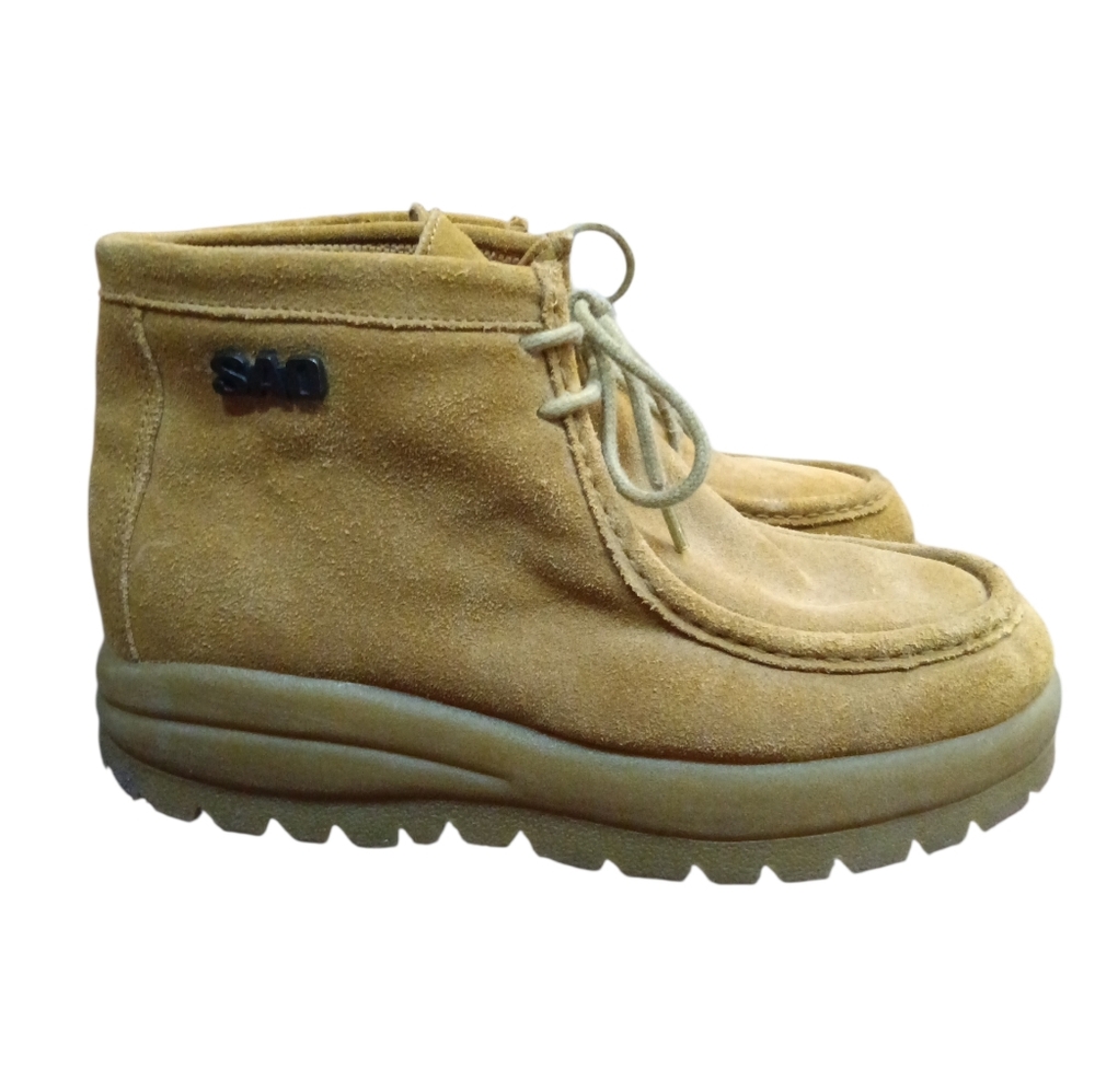 SAO Stacy Adams Beige Chukka Suede Ankle Boots Youth Size 5M New No Tags